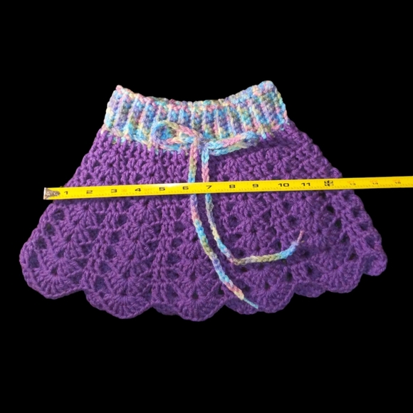 Crochet Shell Skirt Handmade Toddler - Picture 4 of 6